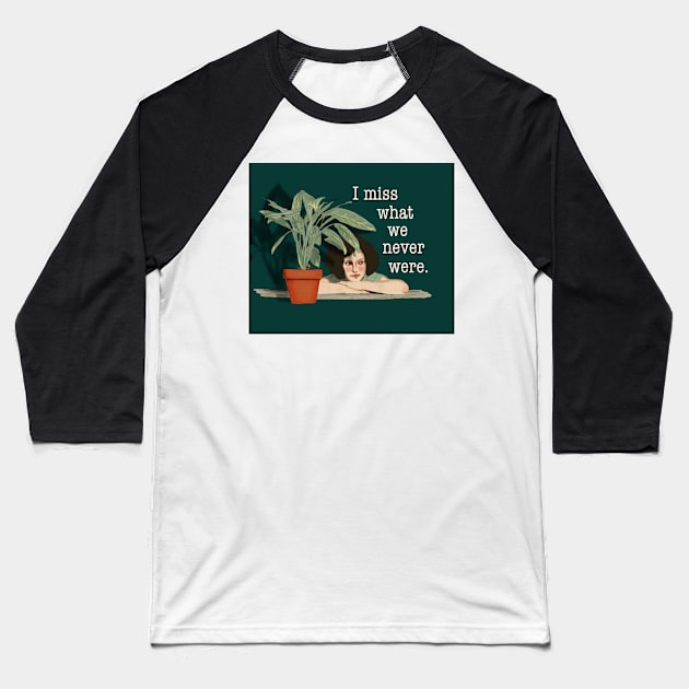 Woman Heartbroken Baseball T-Shirt by Pasoyo San